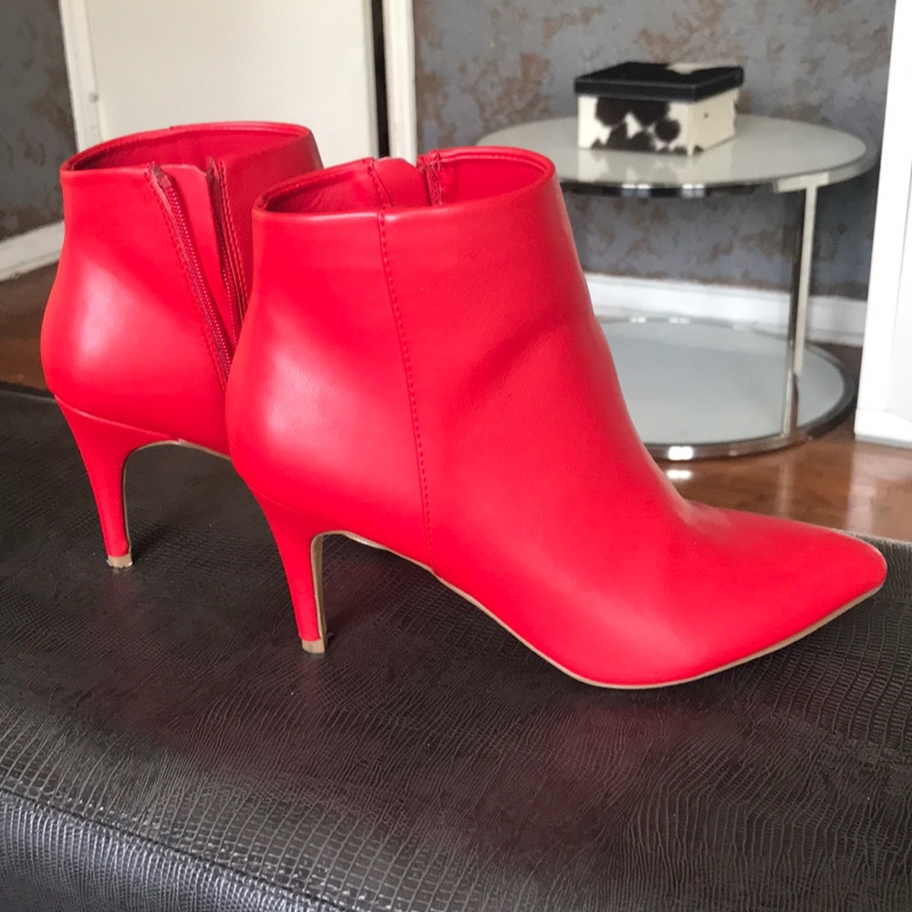 Red Ankle Bootie